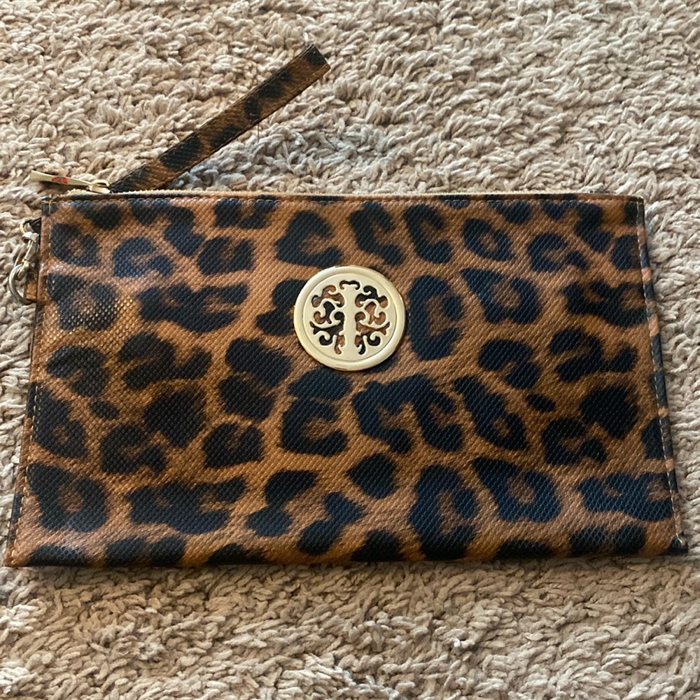 Animal print wristlet